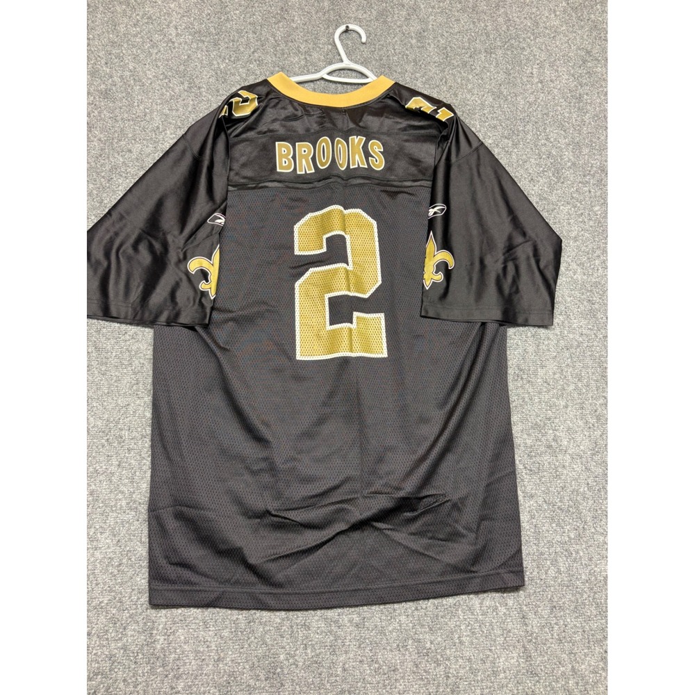 Reebok New Orleans Saints Aaron Brooks 2 NFL Jersey Mens XL Black 7009A
